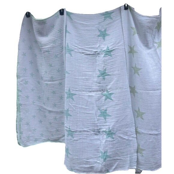 3 Aden + Anais Baby Swaddle Blankets Stars Cotton Muslin Waffle Lovey - Picture 2 of 5